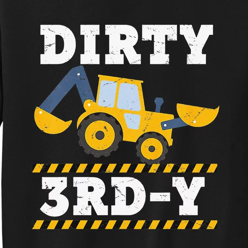 Construction Truck 3rd Birthday Excavator 3 Digger Sweatshirt