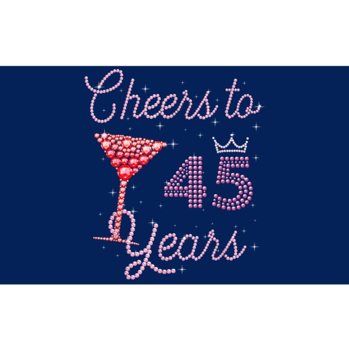 Cheers To 45 Years 45th Birthday 45 Years Old Bday Bumper Sticker