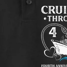 Cruising Through 4 Years fourth Anniversary Cruise Marry Dry Zone Grid Performance Polo