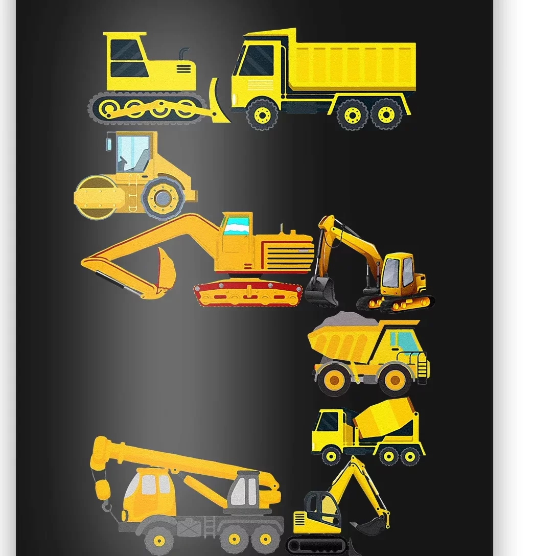 Construction Truck 5th Birthday 5 Years Old Poster