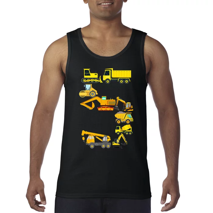 Construction Truck 5th Birthday 5 Years Old Tank Top