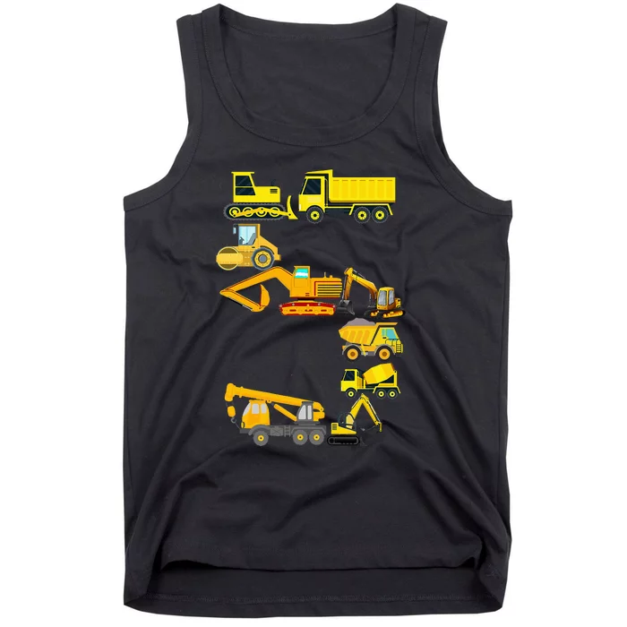 Construction Truck 5th Birthday 5 Years Old Tank Top