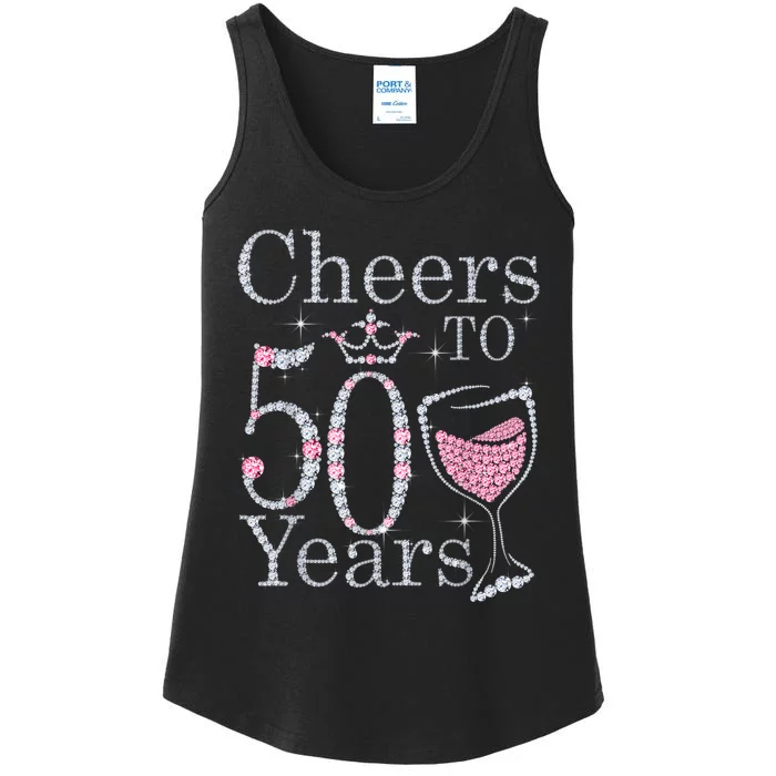 Cheers to 50 Years 1972 50Th Birthday Tee Gift For WoM.e.n.s Ladies Essential Tank