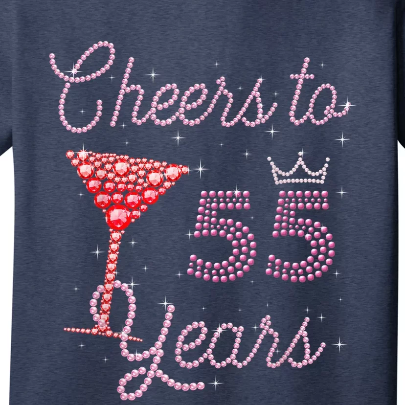 Cheers To 55 Years 55th Birthday 55 Years Old Bday T-Shirt