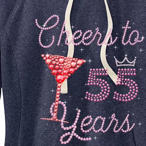 Cheers To 55 Years 55th Birthday 55 Years Old Bday Women's Fleece Hoodie