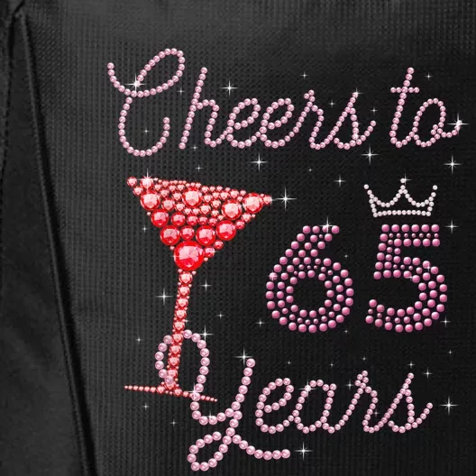 Cheers To 65 Years 65th Birthday 65 Years Old Bday City Backpack