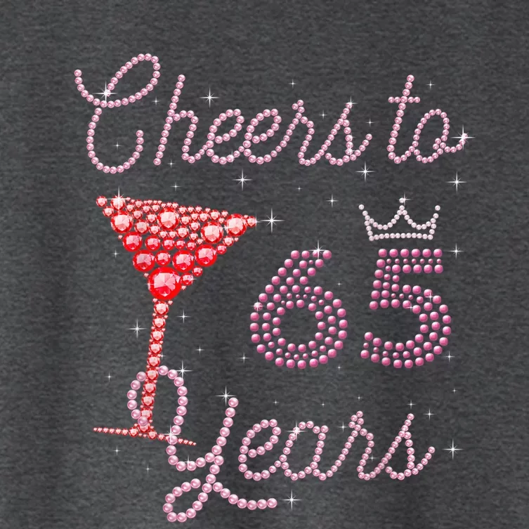 Cheers To 65 Years 65th Birthday 65 Years Old Bday Women's Crop Top Tee