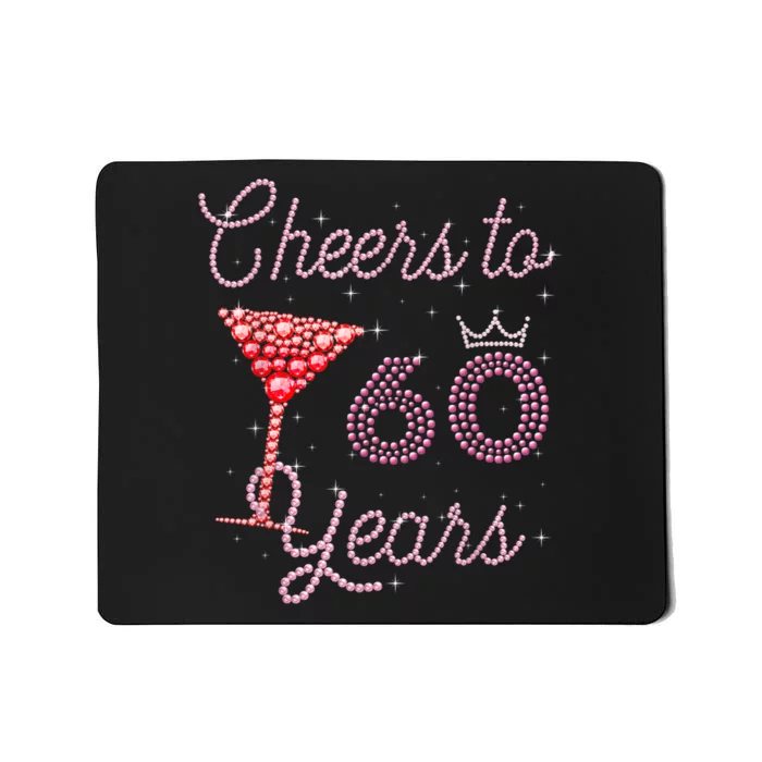 Cheers To 60 Years 60th Birthday 60 Years Old Bday Mousepad