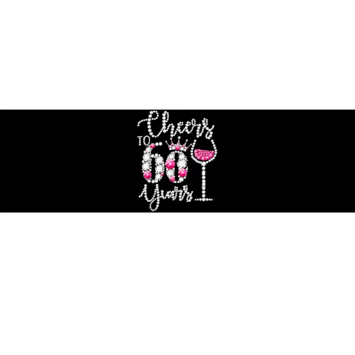 Cheers To 60 Year Old Gift 60th Birthday Queen Drink Wine Bumper Sticker