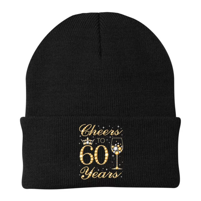 Cheers To 60 Years 60th Queens Birthday 60 Years Old Knit Cap Winter Beanie