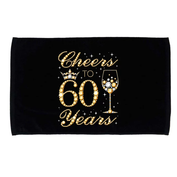 Cheers To 60 Years 60th Queens Birthday 60 Years Old Microfiber Hand Towel