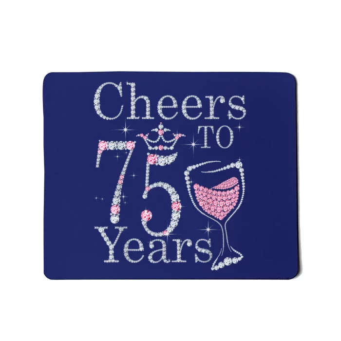 Cheers to 75 Years 1947 75Th Birthday Present Tee Gift For Wo Mousepad