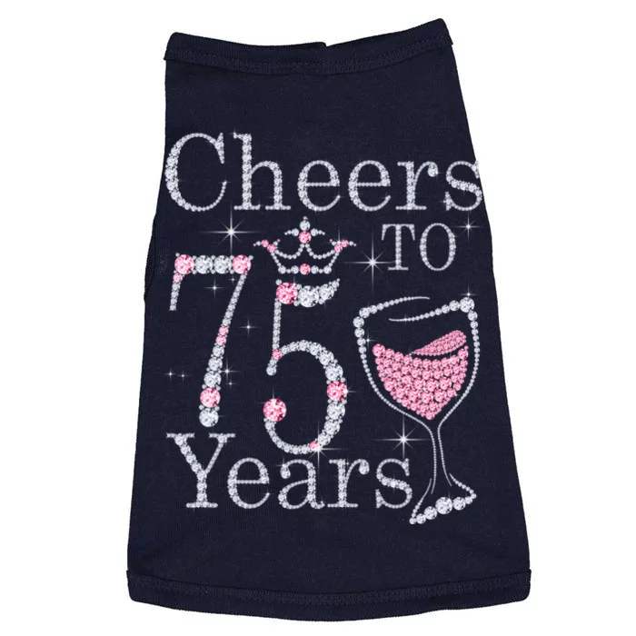 Cheers to 75 Years 1947 75Th Birthday Present Tee Gift For Wo Doggie Tank