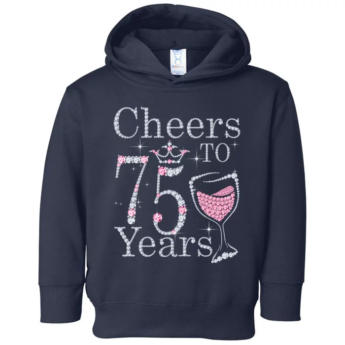 Cheers to 75 Years 1947 75Th Birthday Present Tee Gift For Wo Toddler Hoodie