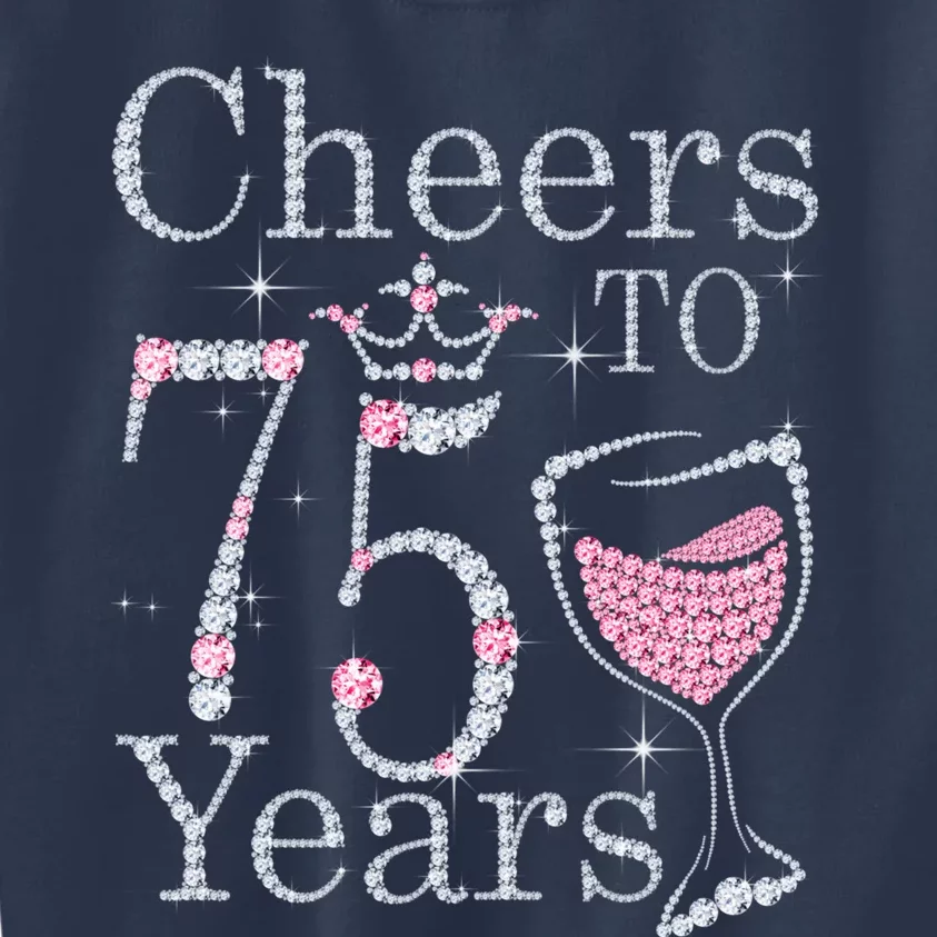 Cheers to 75 Years 1947 75Th Birthday Present Tee Gift For Wo Kids Sweatshirt