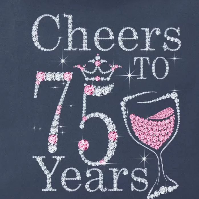 Cheers to 75 Years 1947 75Th Birthday Present Tee Gift For Wo Zip Tote Bag