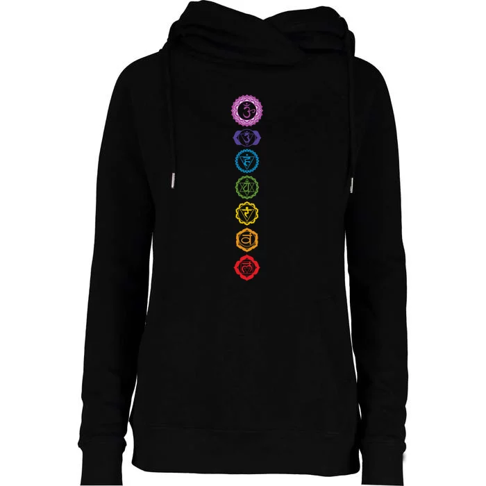 Chakras The 7 Centers Of Force Womens Funnel Neck Pullover Hood