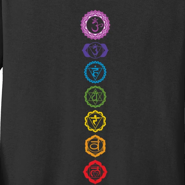 Chakras The 7 Centers Of Force Kids Long Sleeve Shirt