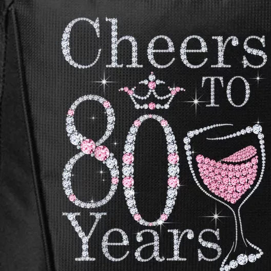 Cheers to 80 Years 1942 80Th Birthday Tee Gift For Wom.e.ns City Backpack