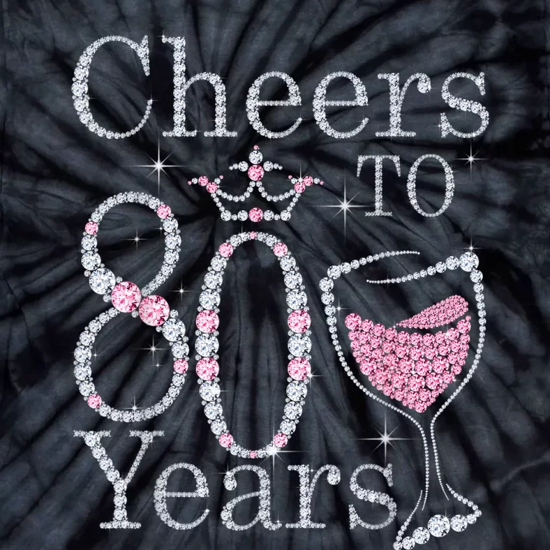 Cheers to 80 Years 1942 80Th Birthday Tee Gift For Wom.e.ns Tie-Dye T-Shirt