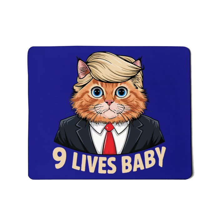 Cat Trump 9 Lives Baby Mousepad