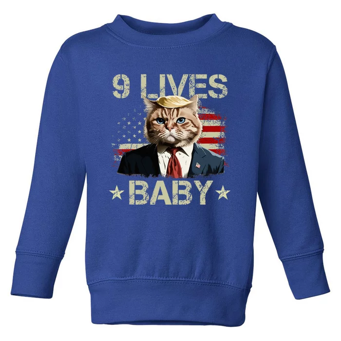 Cat Trump 9 Lives Baby Trump Cat 9 Lives Baby Toddler Sweatshirt