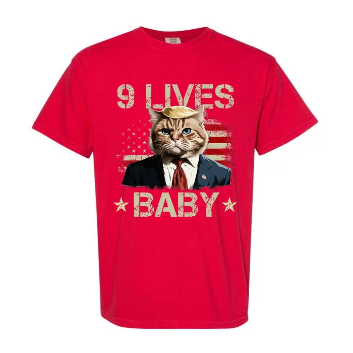 Cat Trump 9 Lives Baby Trump Cat 9 Lives Baby Garment-Dyed Heavyweight T-Shirt