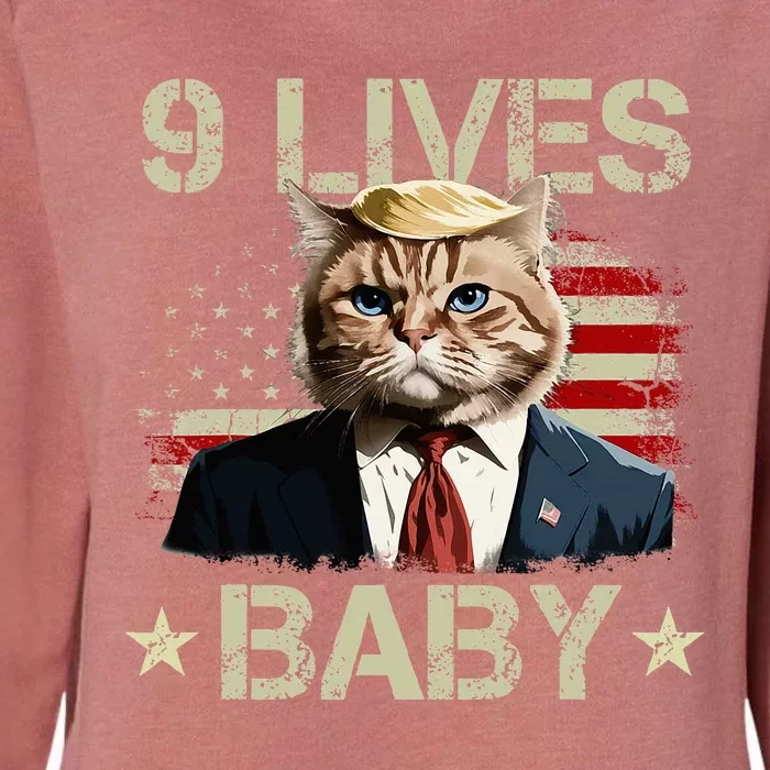 Cat Trump 9 Lives Baby Trump Cat 9 Lives Baby Womens California Wash Sweatshirt