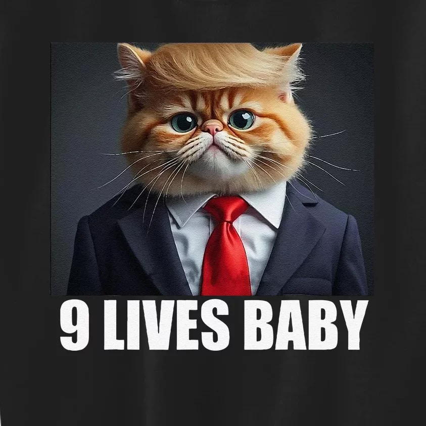 Cat Trump 9 Lives Baby Gift Kids Sweatshirt