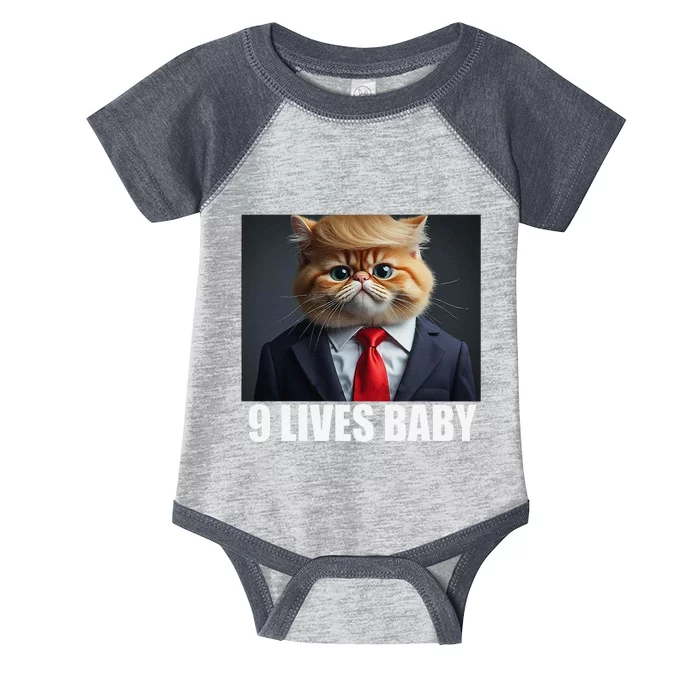 Cat Trump 9 Lives Baby Gift Infant Baby Jersey Bodysuit