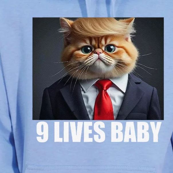 Cat Trump 9 Lives Baby Gift Unisex Surf Hoodie