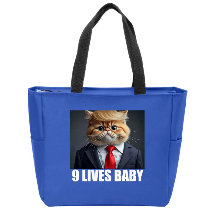 Cat Trump 9 Lives Baby Zip Tote Bag