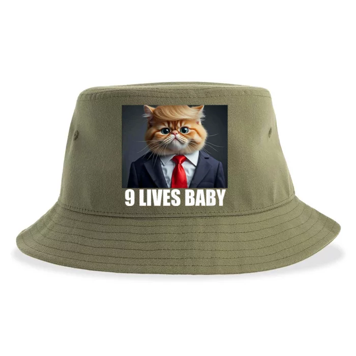 Cat Trump 9 Lives Baby Sustainable Bucket Hat