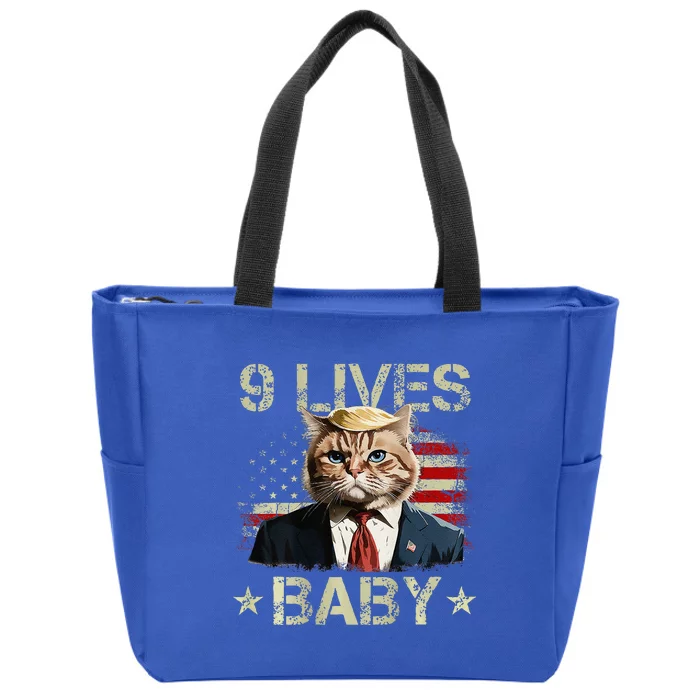 Cat Trump 9 Lives Baby Zip Tote Bag