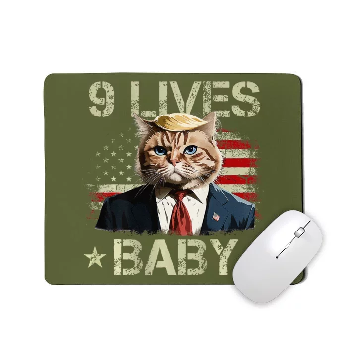 Cat Trump 9 Lives Baby Mousepad