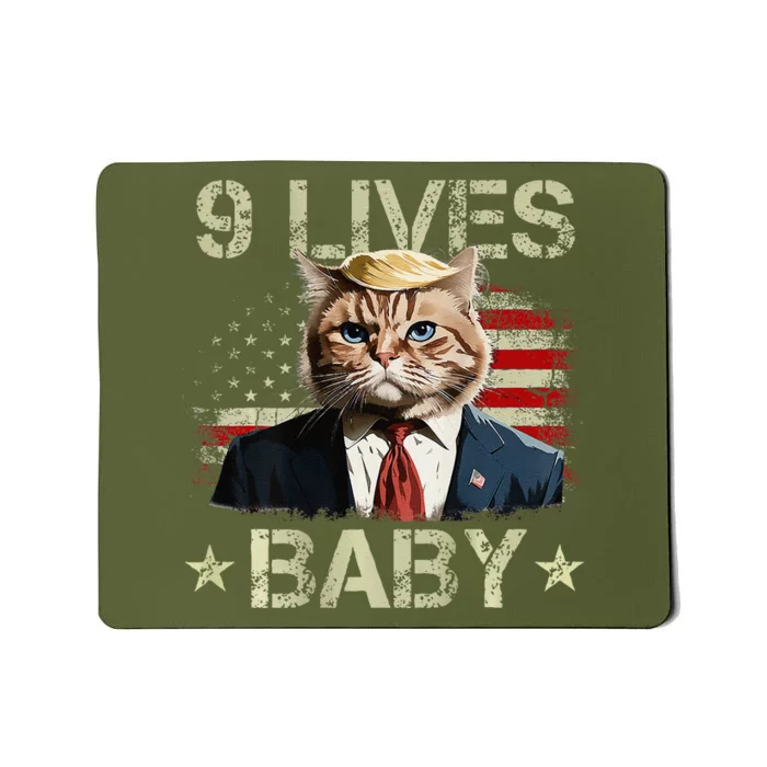 Cat Trump 9 Lives Baby Mousepad