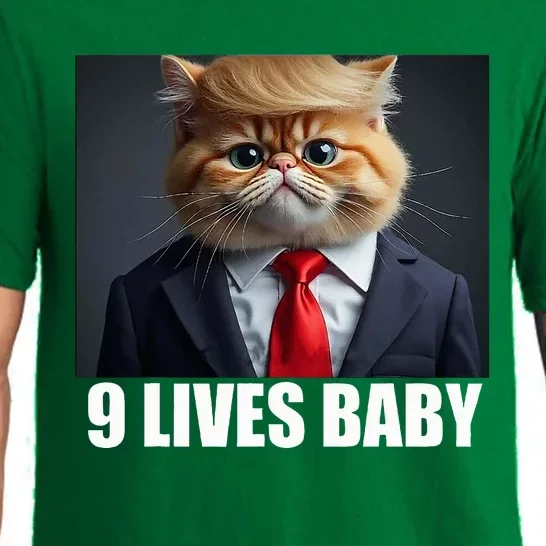 Cat Trump 9 Lives Baby Pajama Set