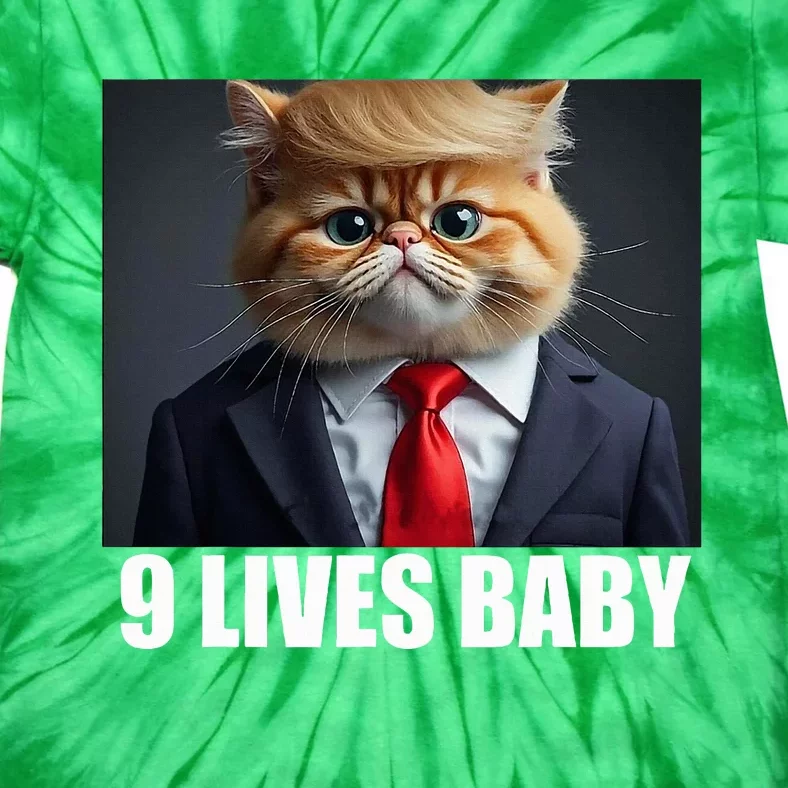 Cat Trump 9 Lives Baby Tie-Dye T-Shirt