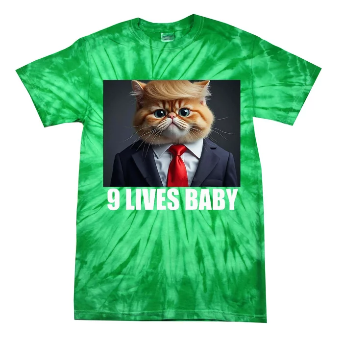 Cat Trump 9 Lives Baby Tie-Dye T-Shirt