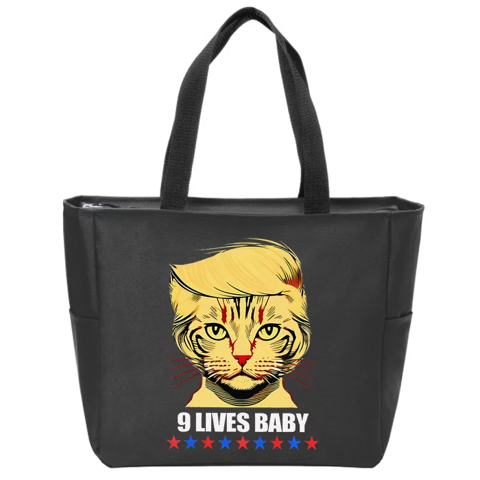 Cat Trump 9 Lives Baby Zip Tote Bag