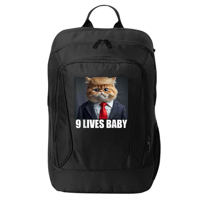 Cat Trump 9 Lives Baby Funny City Backpack