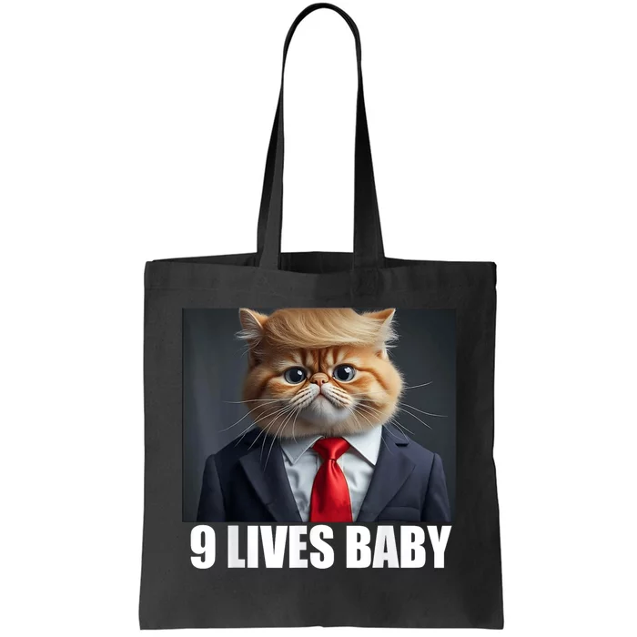 Cat Trump 9 Lives Baby Funny Tote Bag