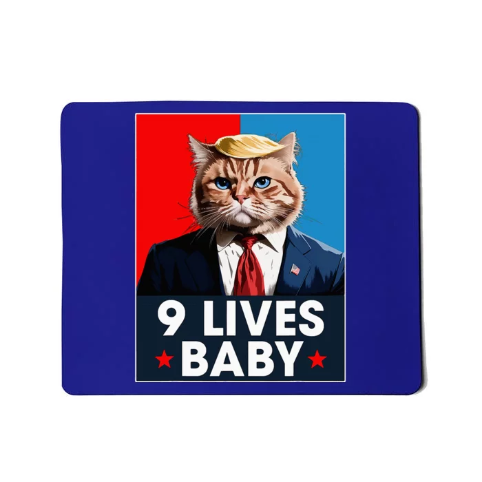 Cat Trump 9 Lives Baby Funny Trump Cat 9 Lives Baby Mousepad