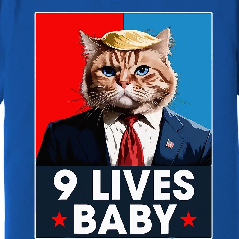 Cat Trump 9 Lives Baby Funny Trump Cat 9 Lives Baby Premium T-Shirt