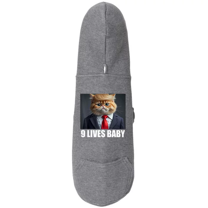 Cat Trump 9 Lives Baby Doggie 3-End Fleece Hoodie