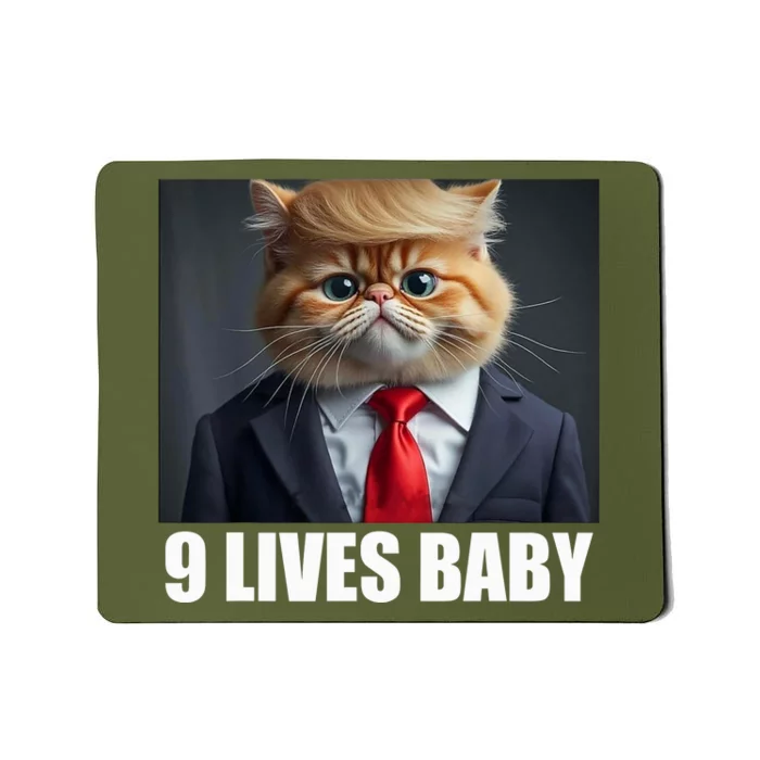 Cat Trump 9 Lives Baby Mousepad