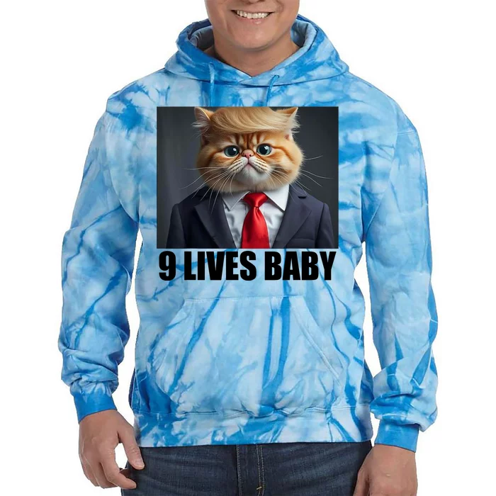 Cat Trump 9 Lives Baby Tie Dye Hoodie