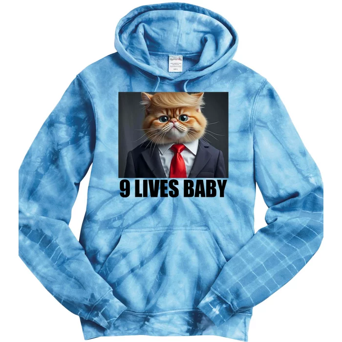 Cat Trump 9 Lives Baby Tie Dye Hoodie