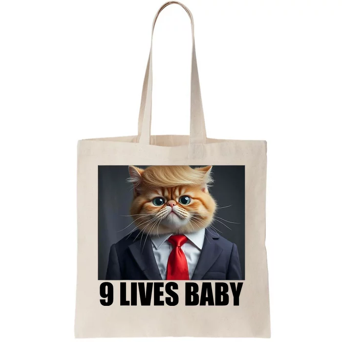 Cat Trump 9 Lives Baby Tote Bag