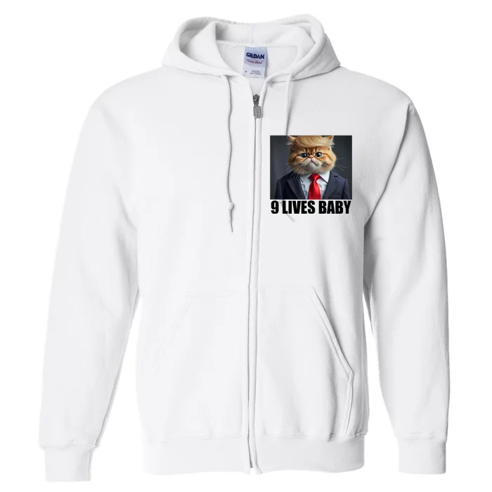 Cat Trump 9 Lives Baby Full Zip Hoodie